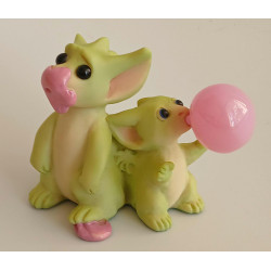 Bubblegum Blues Pocket Dragon - Boxed - Hand Made - Real Musgrave Whimsical World Of Pocket Dragons - 2004