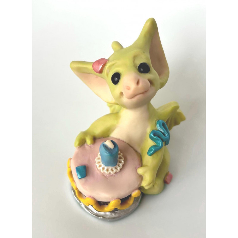 Happy Birthday Pocket Dragon - Whimsical World Of Pocket Dragons by Real Musgrave - Hand Made- 1997