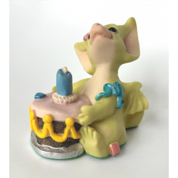 Happy Birthday Pocket Dragon - Whimsical World Of Pocket Dragons by Real Musgrave - Hand Made- 1997