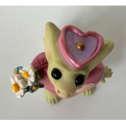 Hearts And Flowers Pocket Dragon - Whimsical World Of Pocket Dragons by Real Musgrave Hand Made- 1994