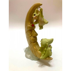 Wizard Moon Pocket Dragon Set- Whimsical World Of Pocket Dragons Hand Made- 2001