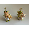 The Lamb and The Lion Pocket Dragon 2 piece Ornament Set - Hand Made in 2003  Christmas