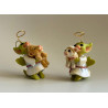 The Lamb and The Lion Pocket Dragon 2 piece Ornament Set - Hand Made in 2003  Christmas