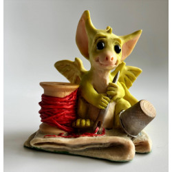 Thimble Foot Pocket Dragon - Hand Made in 1991 - Real Musgrave Whimsical World Of Pocket Dragons