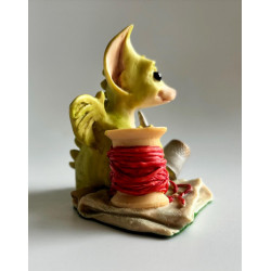 Thimble Foot Pocket Dragon - Hand Made in 1991 - Real Musgrave Whimsical World Of Pocket Dragons