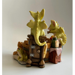 Bathing The Gargoyle Pocket Dragon - Worldwide Limited Edition of 3500 - Hand Made in 1997 - Real Musgrave