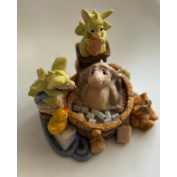 Bathing The Gargoyle Pocket Dragon - Worldwide Limited Edition of 3500 - Hand Made in 1997 - Real Musgrave
