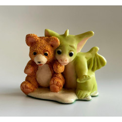 Spilt Milk Pocket Dragon - Hand Made in 1997 - Real Musgrave - Whimsical World Of Pocket Dragons