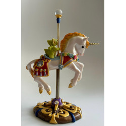 Riding The Unicorn Pocket Dragon - Hand Made in 2004 - Real Musgrave - Whimsical World Of Pocket Dragons