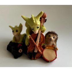Quartet Pocket Dragon - Hand Made in 1995 -  Real Musgrave Whimsical World Of Pocket Dragons