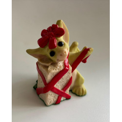 All Wrapped Up Pocket Dragon - Hand Made in 1998 - Real Musgrave Whimsical World Of Pocket Dragons