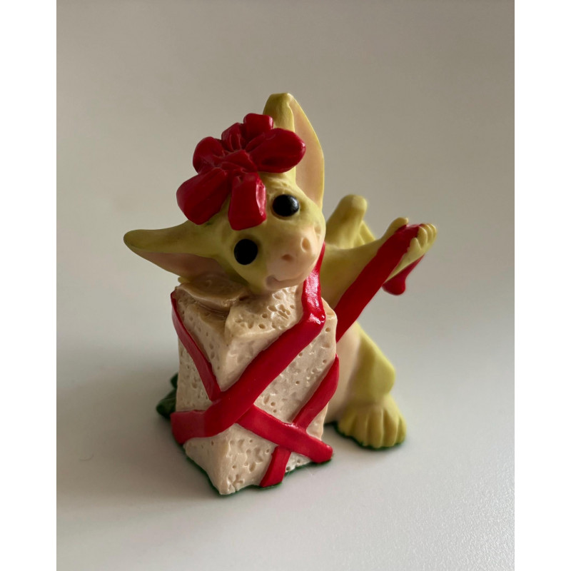 All Wrapped Up Pocket Dragon - Hand Made in 1998 - Real Musgrave Whimsical World Of Pocket Dragons