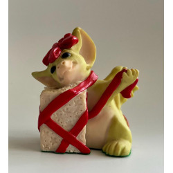 All Wrapped Up Pocket Dragon - Hand Made in 1998 - Real Musgrave Whimsical World Of Pocket Dragons