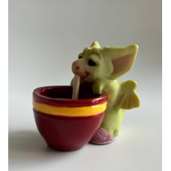 First Sip Pocket Dragon - Boxed - Hand Made In 2003 - Whimsical World - Real Musgrave - Perfect Gift For Coffee / Tea Lovers