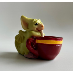 First Sip Pocket Dragon - Boxed - Hand Made In 2003 - Whimsical World - Real Musgrave - Perfect Gift For Coffee / Tea Lovers