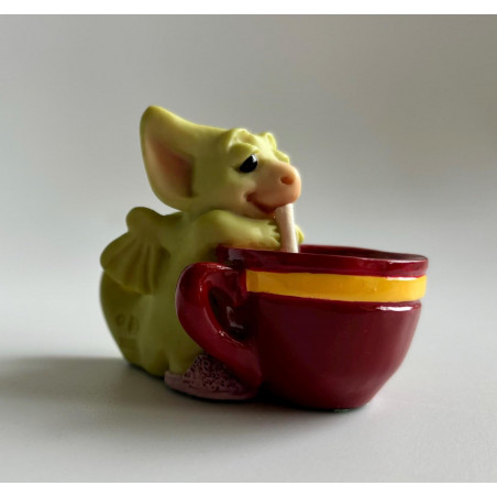 First Sip Pocket Dragon - Boxed - Hand Made In 2003 - Whimsical World - Real Musgrave - Perfect Gift For Coffee / Tea Lovers