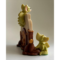 A Very Good Sign Pocket Dragon - Whimsical World Of Pocket Dragons by Real Musgrave Hand Made in 1999