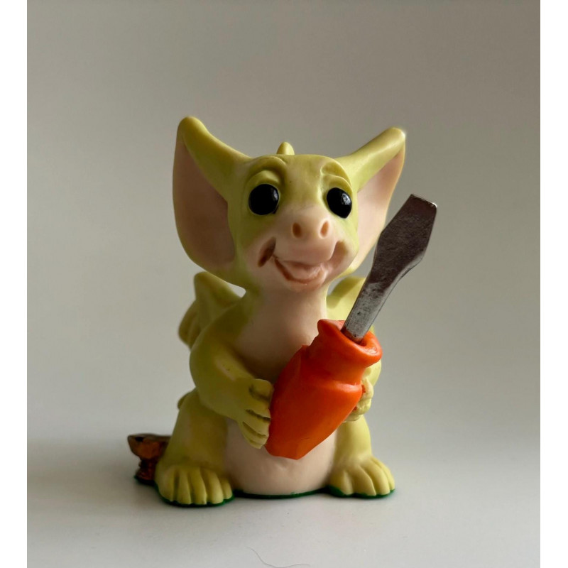 I'll Fix It Pocket Dragon - Whimsical World Of Pocket Dragons by Real Musgrave - Hand Made - 1998