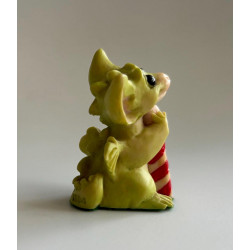 Candy Cane Pocket Dragon - Whimsical World Of Pocket Dragons by Real Musgrave Hand Made in 1994