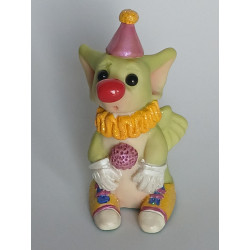 You Little Clown Pocket Dragon- Whimsical World Of Pocket Dragons Hand Made in 2004