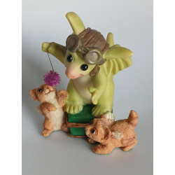 Fantastic Flying Fluff Balls Pocket Dragon- Whimsical World Of Pocket Dragons Hand Made 2003