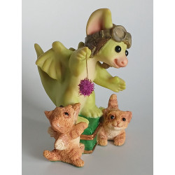 Fantastic Flying Fluff Balls Pocket Dragon- Whimsical World Of Pocket Dragons Hand Made 2003
