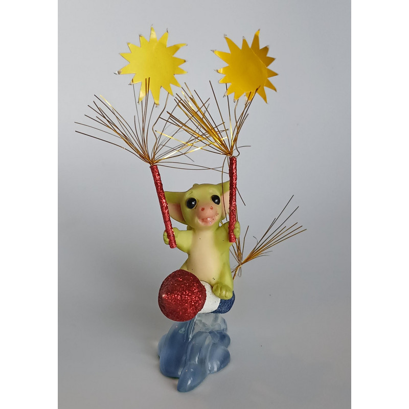 Fireworks Pocket Dragon- Whimsical World Of Pocket Dragons Hand Made in 2004
