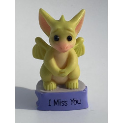 I Miss You  Pocket Dragon- Whimsical World Of Pocket Dragons Hand Made 2000 Gift for absent friend relative loved one