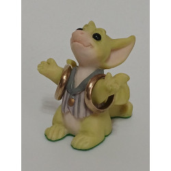 Oh Happy Day Pocket Dragon - With both wedding rings - Whimsical World Of Pocket Dragons - Hand Made In 1996 - Real  Musgrave