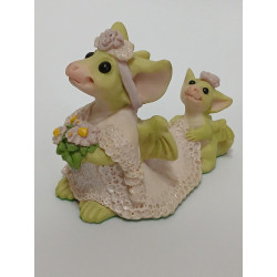 I'll Be The Bride Pocket Dragon - Whimsical World Of Pocket Dragons -  Hand Made 1995
