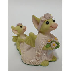 I'll Be The Bride Pocket Dragon - Whimsical World Of Pocket Dragons -  Hand Made 1995