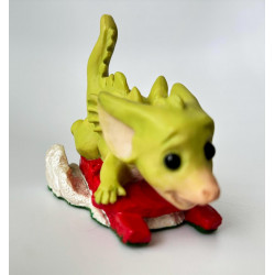 Chasing Snowflakes Pocket Dragon - Boxed - Whimsical World Of Pocket Dragons Hand Made - Limited Edition with Medallion - 1995
