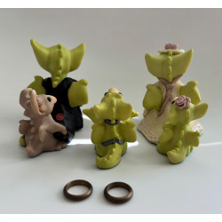 Wedding Set - I'll Be The Groom, I'll Be The Bride & Oh Happy Day Pocket Dragons - All Boxed - Whimsical World Of Pocket Dragons - 1995