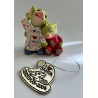 Listening For Santa Pocket Dragon Boxed with metal hat medal -Whimsical World Of Pocket Dragons  Hand Made in 2004