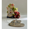 Listening For Santa Pocket Dragon Boxed with metal hat medal -Whimsical World Of Pocket Dragons  Hand Made in 2004