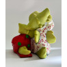 Listening For Santa Pocket Dragon Boxed with metal hat medal -Whimsical World Of Pocket Dragons  Hand Made in 2004