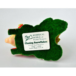 Chasing Snowflakes Pocket Dragon - Boxed - Whimsical World Of Pocket Dragons Hand Made - Limited Edition with Medallion - 1995