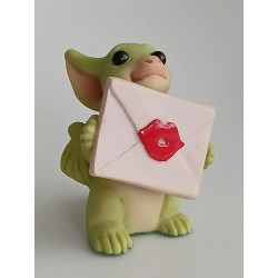 Sealed With A Kiss Pocket Dragon - Boxed - Whimsical World Of Pocket Dragons  Hand Made in 2002