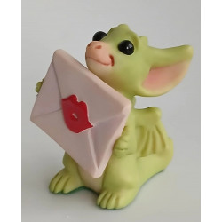 Sealed With A Kiss Pocket Dragon - Boxed - Whimsical World Of Pocket Dragons  Hand Made in 2002