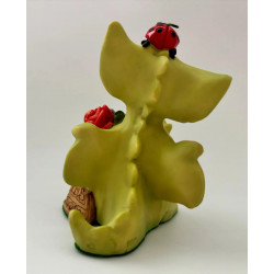 Proud Gardener Pocket Dragon - Exclusive Collectors Joining Figure 2000/2001 - Whimsical World Of Pocket Dragons - Hand Made