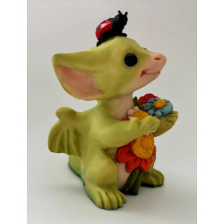 Proud Gardener Pocket Dragon - Exclusive Collectors Joining Figure 2000/2001 - Whimsical World Of Pocket Dragons - Hand Made