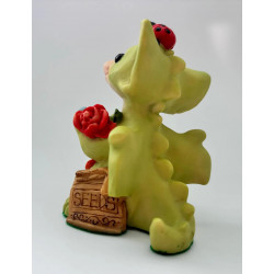 Proud Gardener Pocket Dragon - Exclusive Collectors Joining Figure 2000/2001 - Whimsical World Of Pocket Dragons - Hand Made