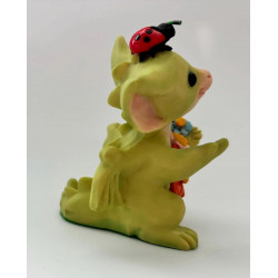 Proud Gardener Pocket Dragon - Exclusive Collectors Joining Figure 2000/2001 - Whimsical World Of Pocket Dragons - Hand Made