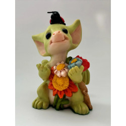 Proud Gardener Pocket Dragon - Exclusive Collectors Joining Figure 2000/2001 - Whimsical World Of Pocket Dragons - Hand Made