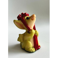 Red Ribbon Pocket Dragon - Boxed - Whimsical World Of Pocket Dragons by Real Musgrave Hand Made in 1995