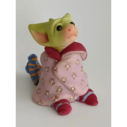 Brrr .. I'm Cold Pocket Dragon - Whimsical World Of Pocket Dragons Hand Made in 2003