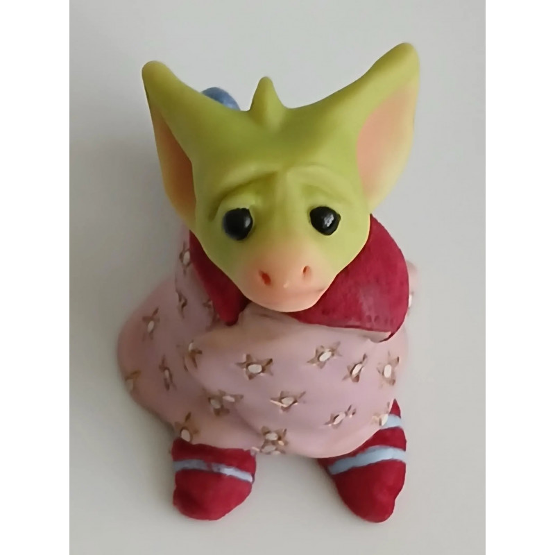 Brrr .. I'm Cold Pocket Dragon - Whimsical World Of Pocket Dragons Hand Made in 2003