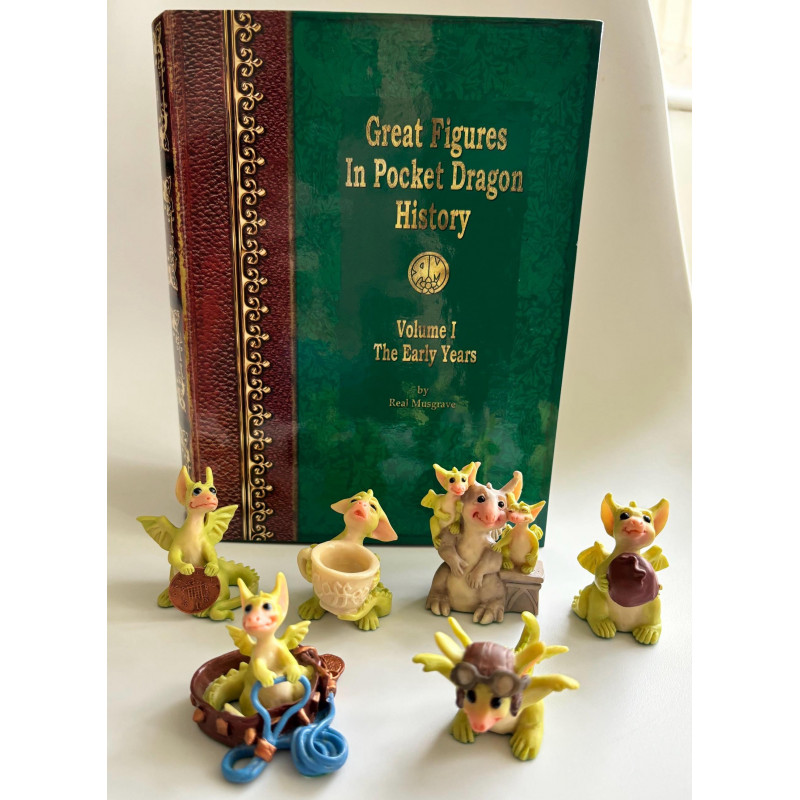 Great Figures in Pocket Dragon History Volume 1 The Early Years  6 Miniature Pocket Dragons  1715 of 2000 Worldwide Limited Edition - 2005