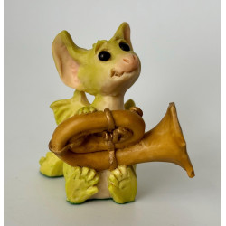 Practice Makes Perfect Pocket Dragon - Boxed - Whimsical World Of Pocket Dragons Hand Made - 1991
