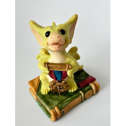 The Winner  Pocket Dragon - Whimsical World Of Pocket Dragons Hand Made - 10th Anniversary Piece with commemorative  coin - Boxed - 1998